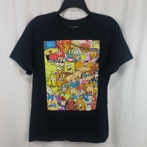 Nickelodeon 90's Cartoons Women's M Black T-Shirt